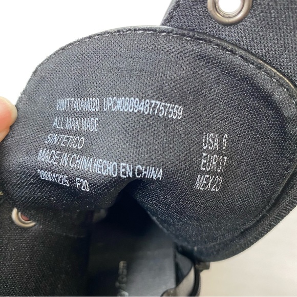 Time True Black Mid-Calf Laced & Zipped Booties Size 6M - Picture 12 of 13